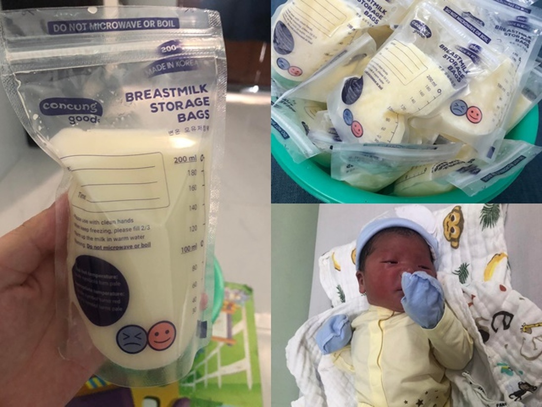 Mới sinh 3 hôm sữa non đã về, sản phụ hút 800ml sữa/ngày trữ đông tặng các mẹ mất sữa