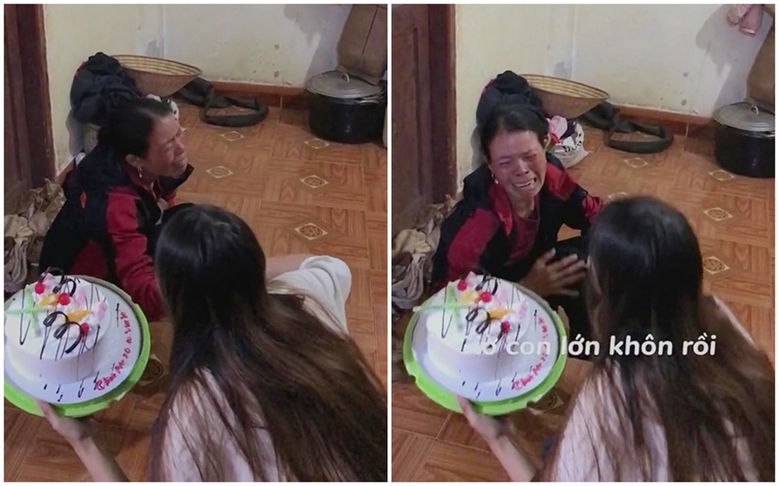Người mẹ òa khóc khi bất ngờ được tặng bánh kem, chia sẻ của cô gái khiến ai cũng xúc động