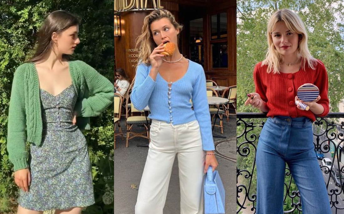 4 cách phối áo len cardigan ấn tượng của phụ nữ Pháp
