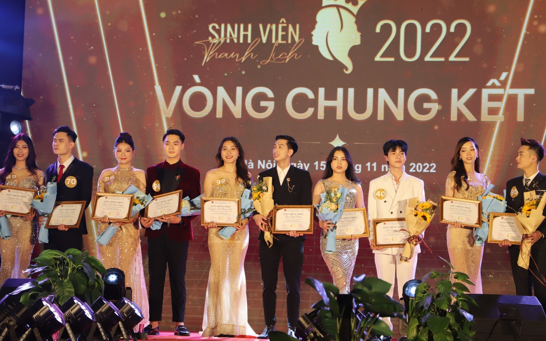 16 thí sinh tỏa sáng trong đêm chung kết Cuộc thi Sinh viên thanh lịch 2022 