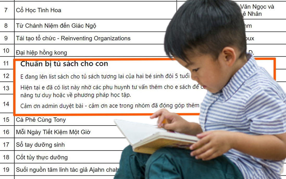 Con mới 5 tuổi, ông bố Hà Nội gây choáng vì chuẩn bị toàn sách về nhân sinh
