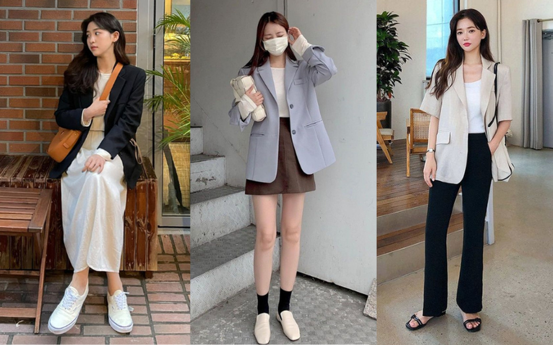 7 cách phối áo blazer thanh lịch theo style Hàn 