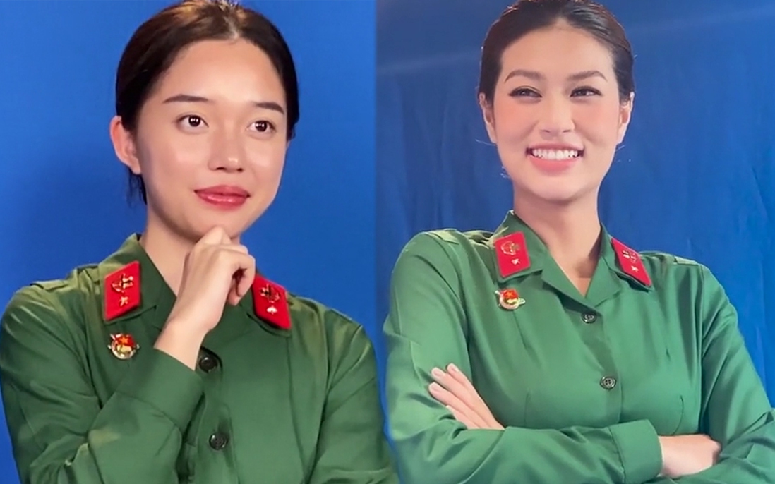 Thiên Ân, Linh Ngọc Đàm duyên dáng với quân phục "Sao nhập ngũ 2023"
