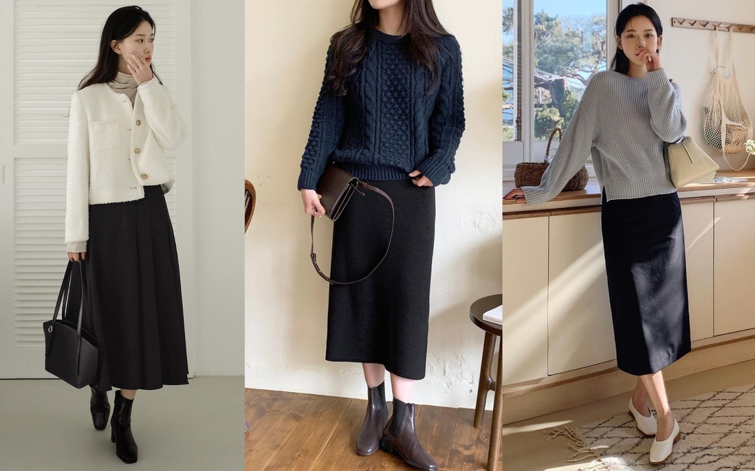 12 cách diện chân váy đen đơn giản giúp nàng công sở "bùng nổ" style trong năm mới