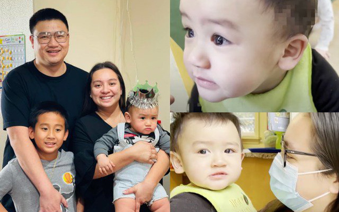 Cháu trai 1 tuổi của Phi Nhung phải đi học, mặt như sắp khóc khi mẹ đón