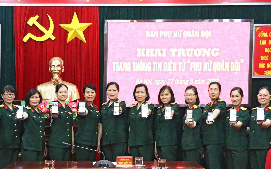 Khai trương trang Thông tin điện tử Phụ nữ Quân đội 
