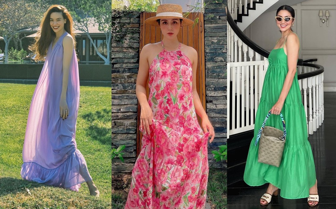 12 cách mặc váy maxi đi biển đẹp mãn nhãn của sao Việt