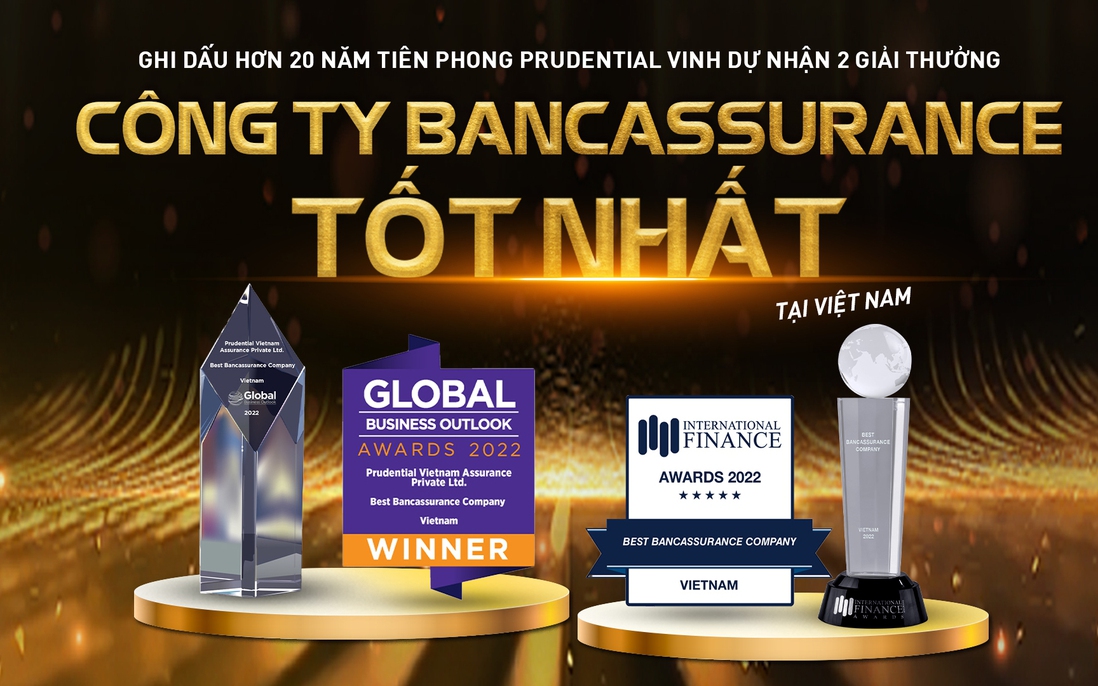 Prudential Việt Nam nhận 2 giải thưởng uy tín cho kênh phân phối qua hợp tác Ngân hàng