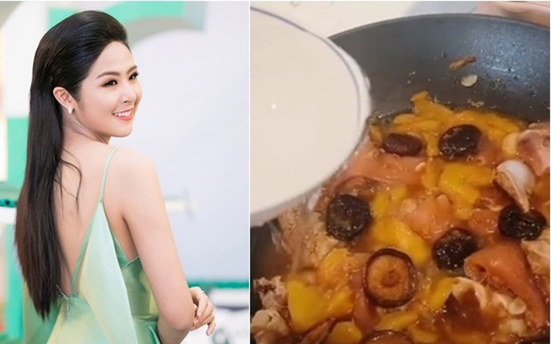 Hoa hậu Ngọc Hân chia sẻ cách làm món ăn gây nghiện