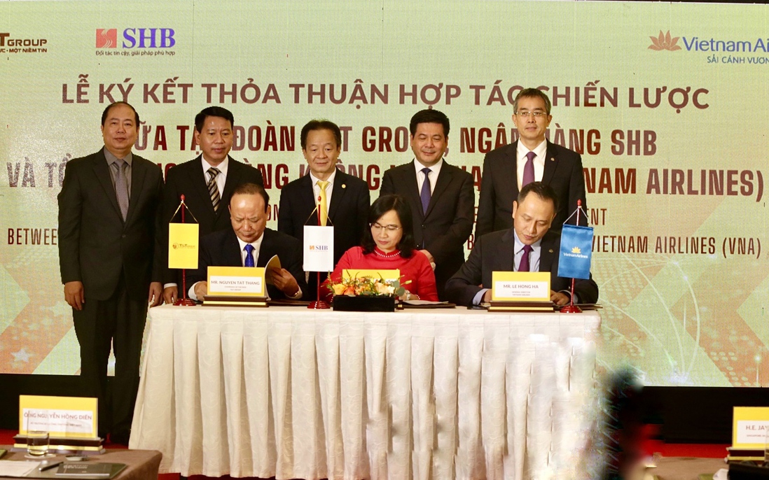 SHB, T&T Group hợp tác chiến lược toàn diện với Vietnam Airlines và Tổng Công ty Đường sắt Việt Nam