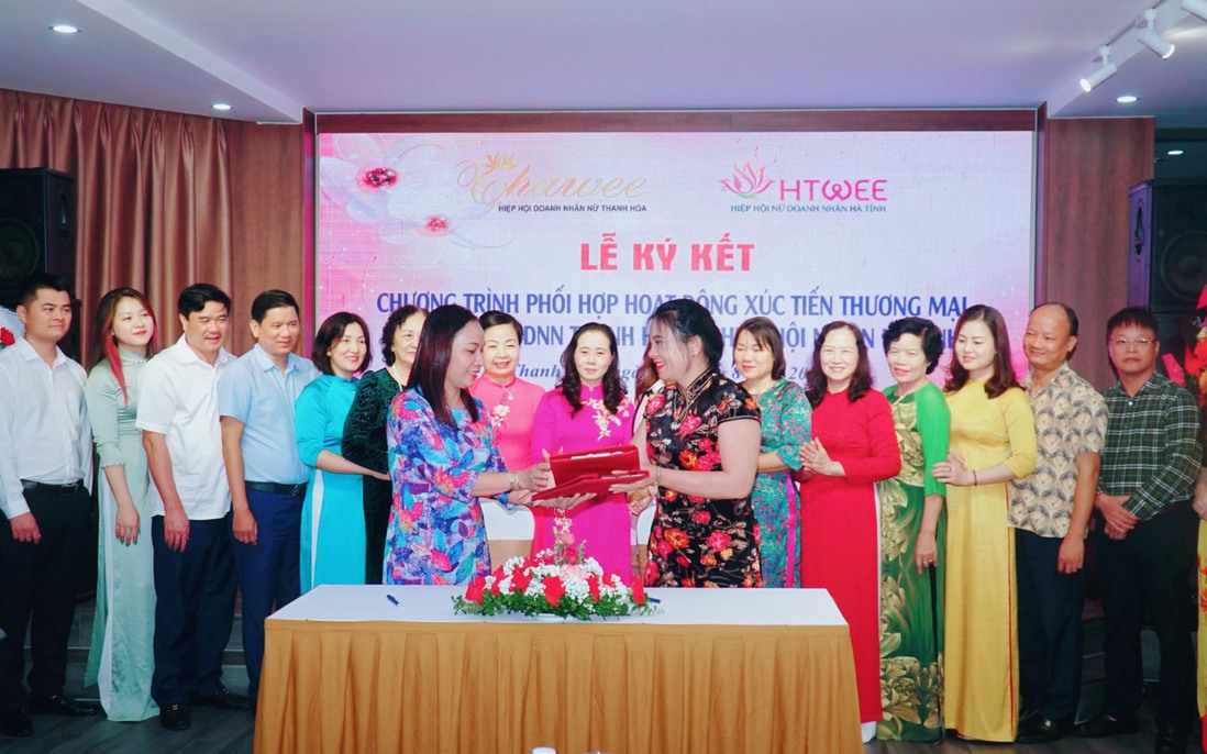 Ký kết chương trình hợp tác của Hiệp hội Doanh nhân nữ 2 tỉnh Thanh Hóa, Hà Tĩnh