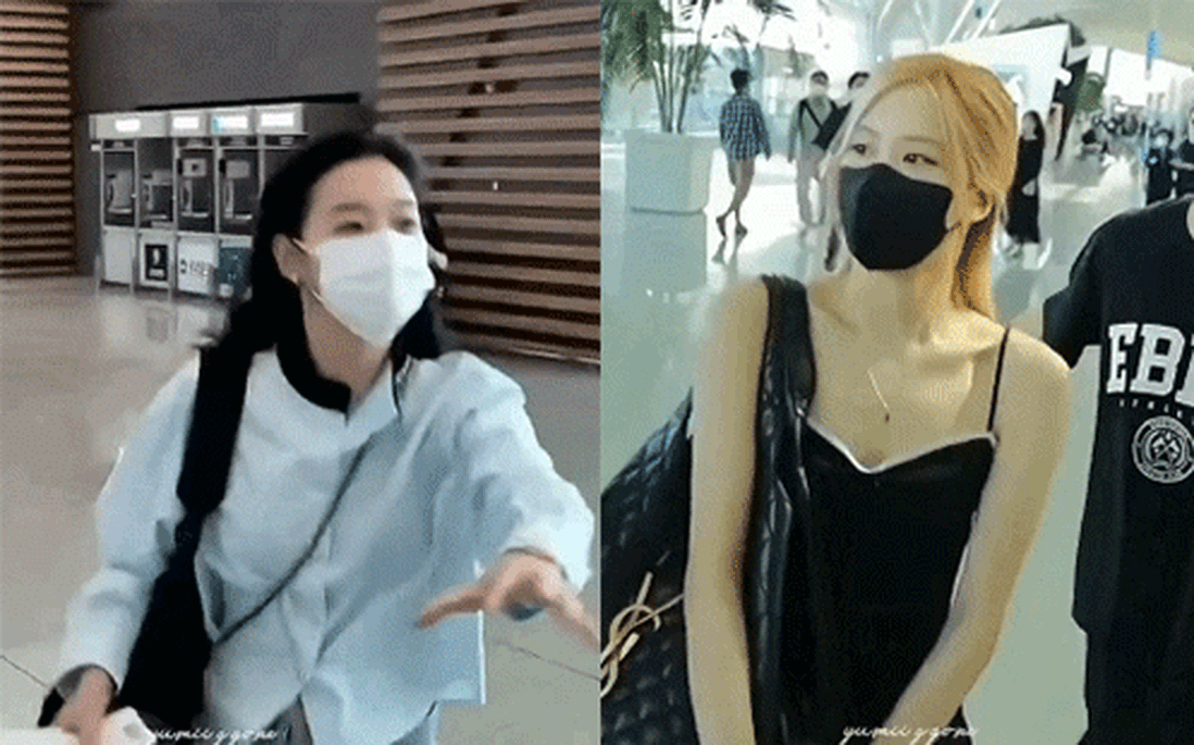 Tình cảnh "một trời một vực" của đôi bạn thân Rosé (BLACKPINK) - Kim Go Eun tại sân bay