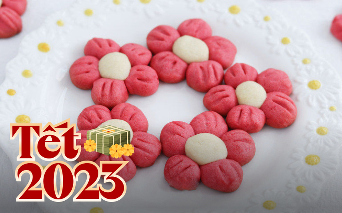 Công thức làm bánh quy hoa đào cho năm mới vui vẻ và hạnh phúc