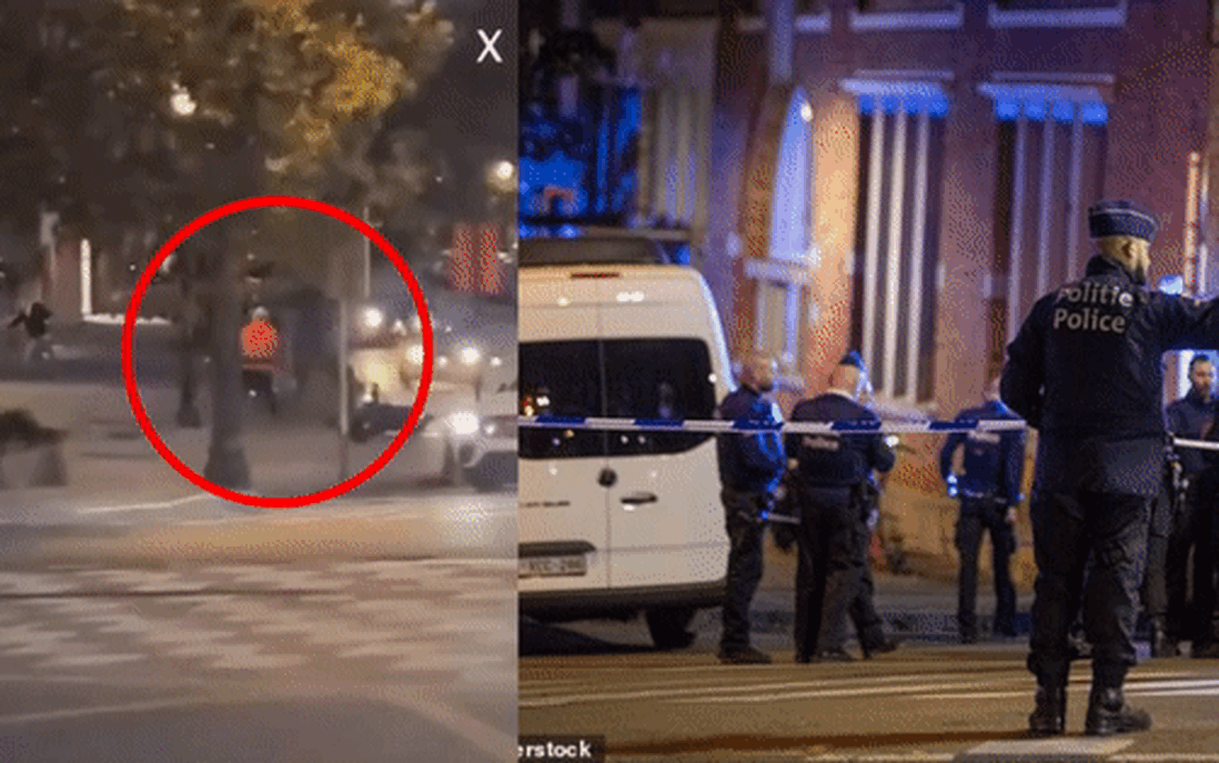 Hiện trường vụ xả súng ở Bỉ: Clip ghi lại khoảnh khắc kẻ tấn công tháo chạy, cả thành phố báo động đỏ