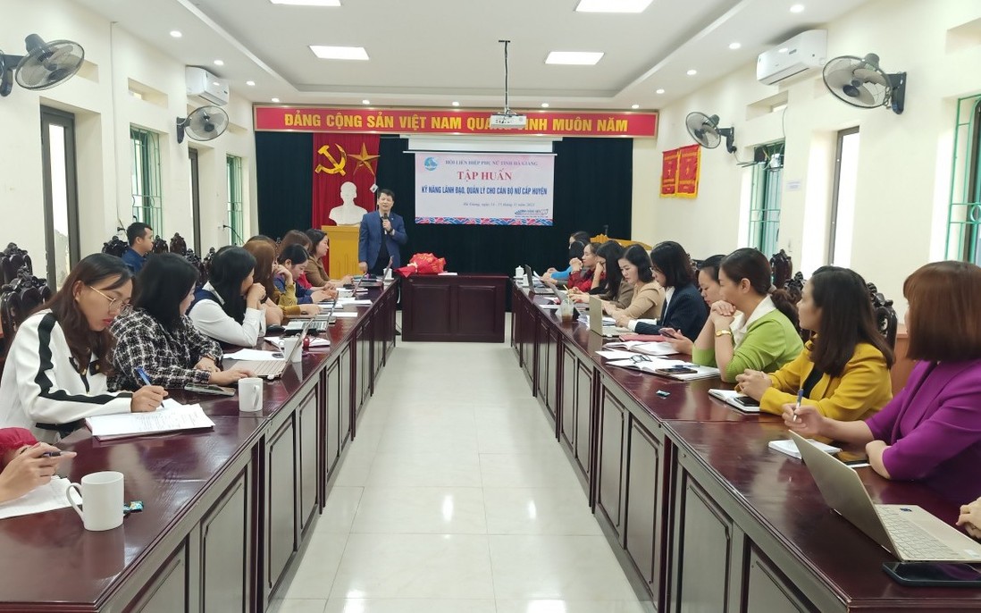Hà Giang: Tập huấn kỹ năng lãnh đạo, quản lý cho 52 cán bộ nữ cấp huyện, cấp xã