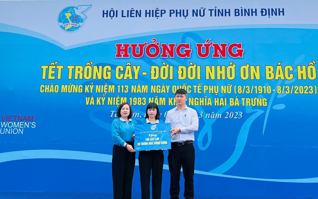 Hội LHPN tỉnh Bình Định: Trồng 150 cây lim hưởng ứng Tết trồng cây