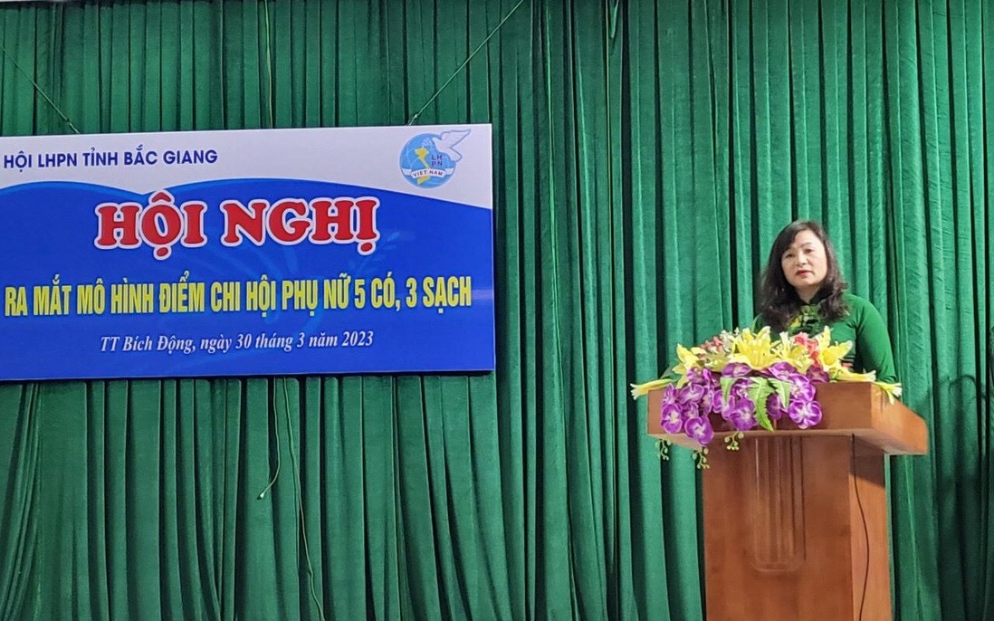 Bắc Giang: Ra mắt mô hình điểm "Chi hội phụ nữ 5 có, 3 sạch"