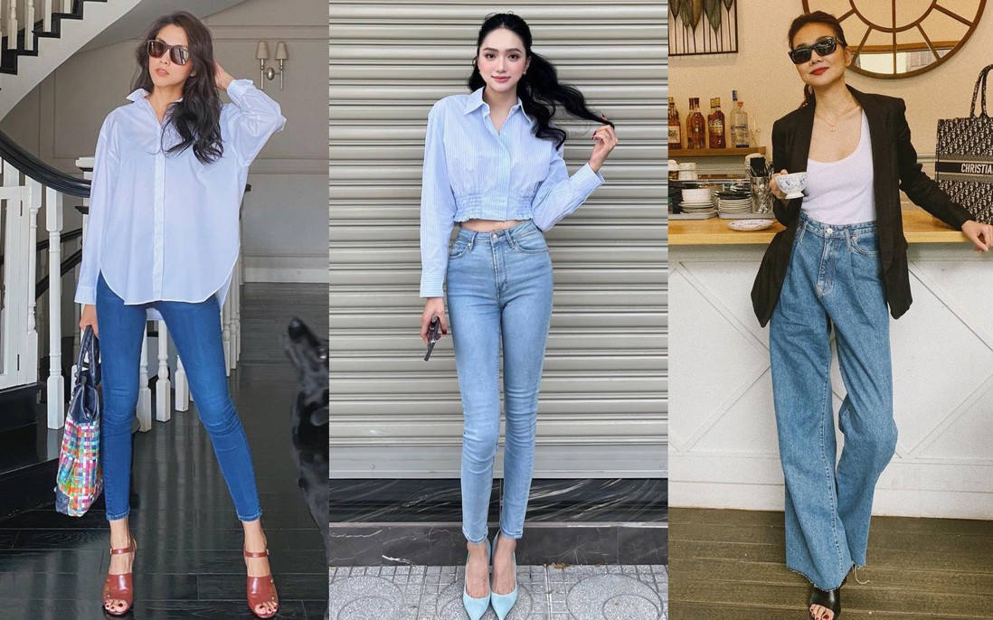 4 kiểu quần jeans "chiếm sóng" phong cách của các người đẹp Việt