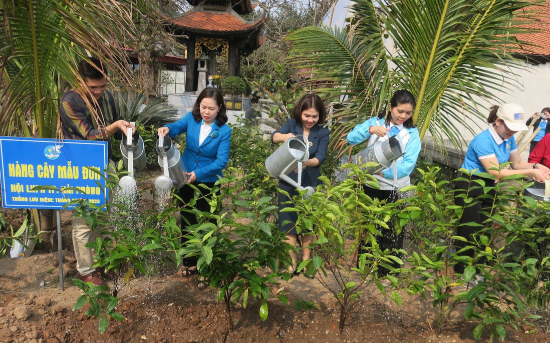 Phụ nữ đất Cảng trồng cây xanh góp phần xây dựng nông thôn mới, đô thị văn minh