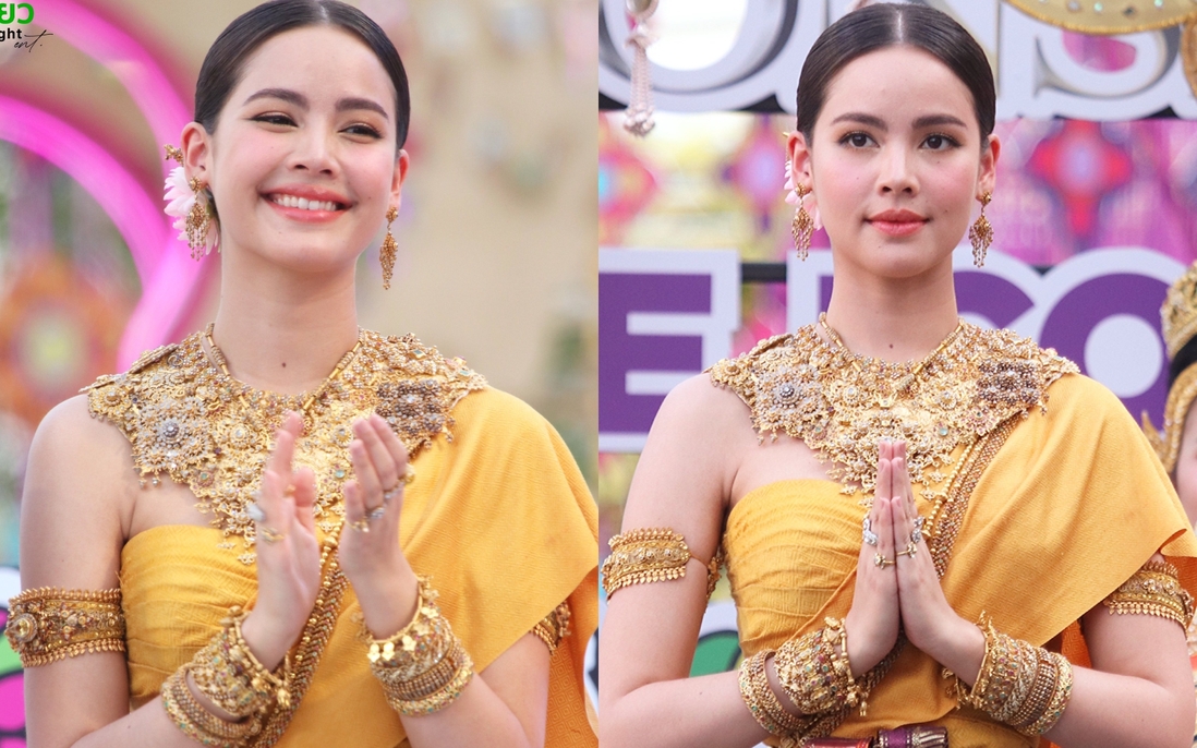Yaya Urassaya hóa nữ thần Songkran, tiết lộ về nụ hôn vai ngọt ngào của Nadech