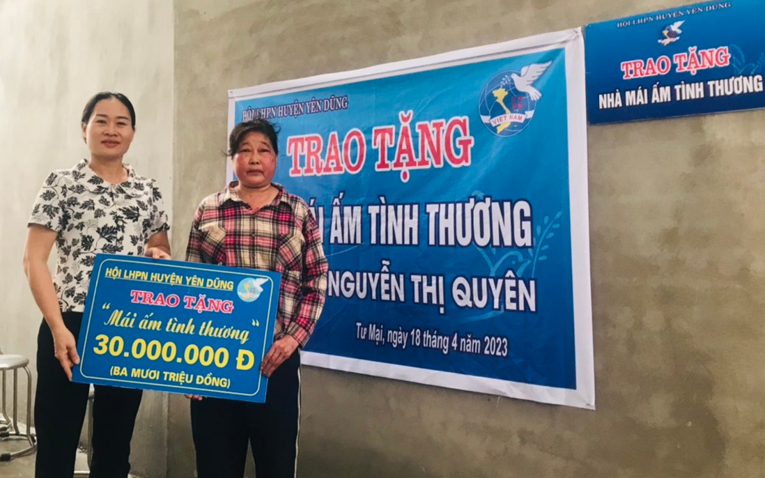 Trao nhà mái ấm tình thương cho hội viên nghèo tại Bắc Giang