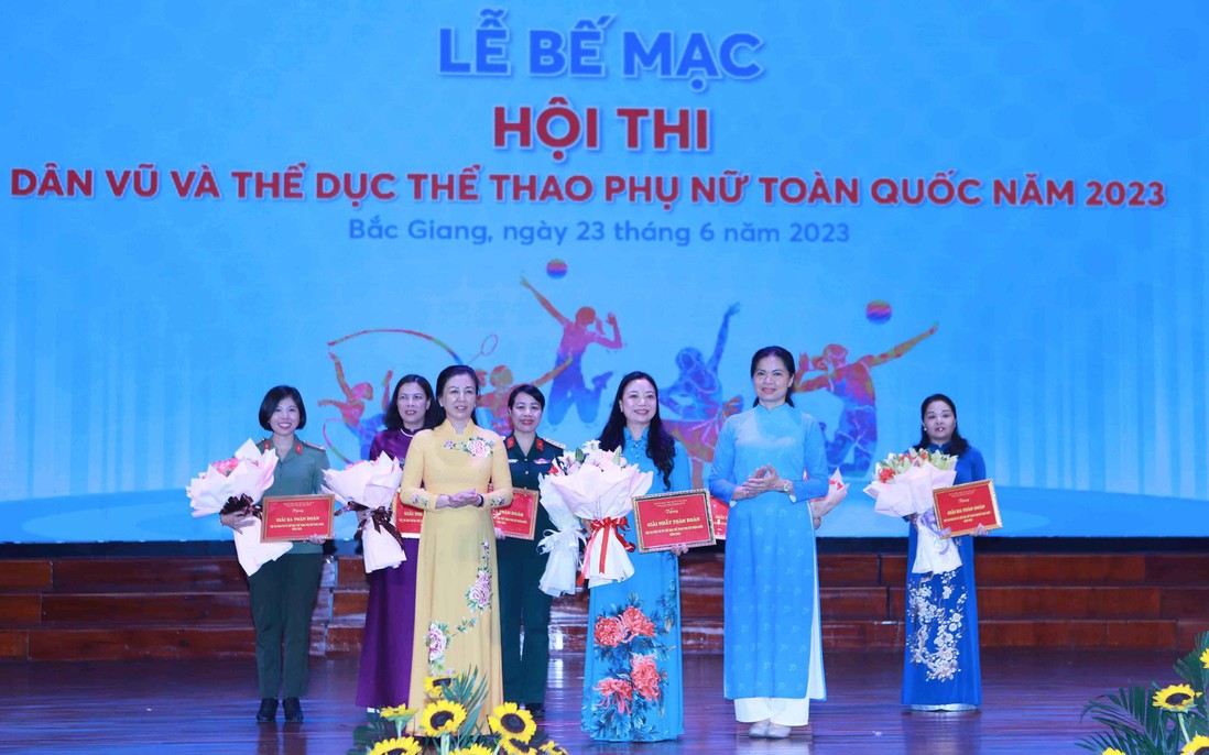 Bế mạc Hội thi Dân vũ và Thể dục thể thao phụ nữ toàn quốc năm 2023: Bắc Giang đoạt giải Nhất toàn đoàn