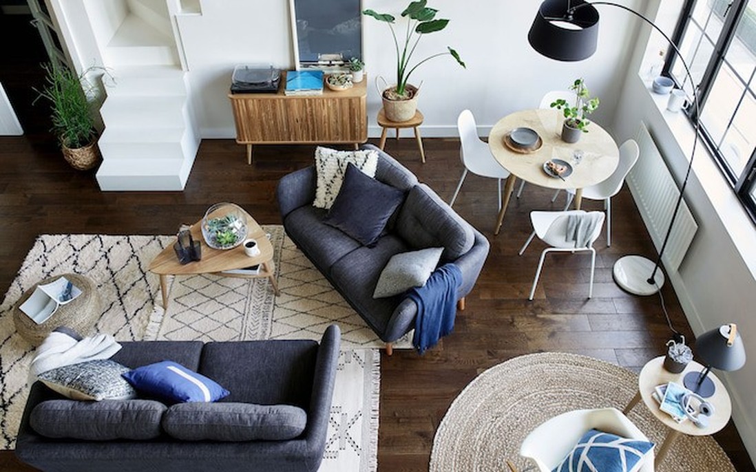 Cách sắp xếp tiết kiệm không gian có thể dùng cho mọi phòng khách nhỏ