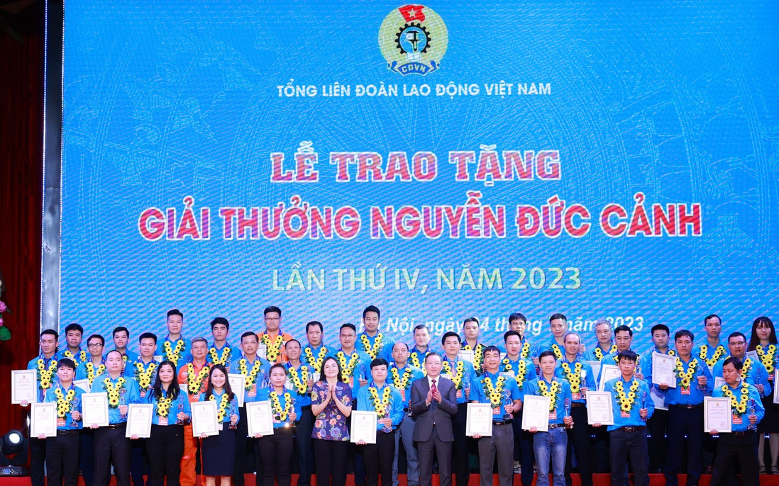 19 nữ công nhân nhận Giải thưởng Nguyễn Đức Cảnh năm 2023