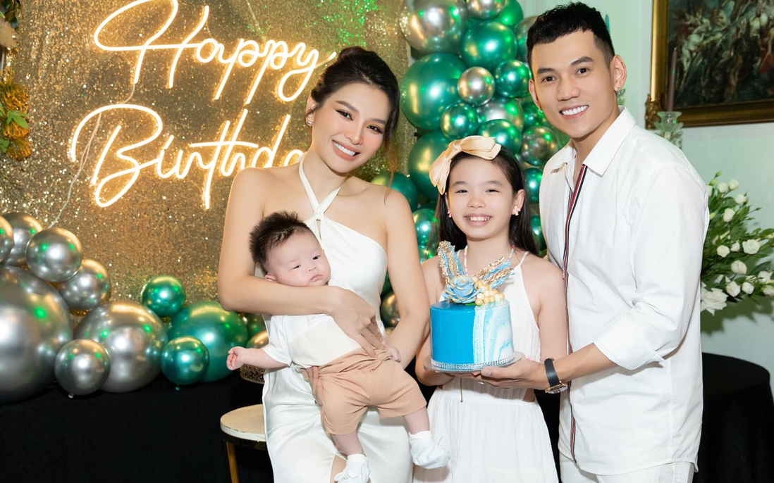 Phương Trinh Jolie khoe dáng sau 2 tháng sinh nở, cùng con gái riêng mừng sinh nhật Lý Bình 
