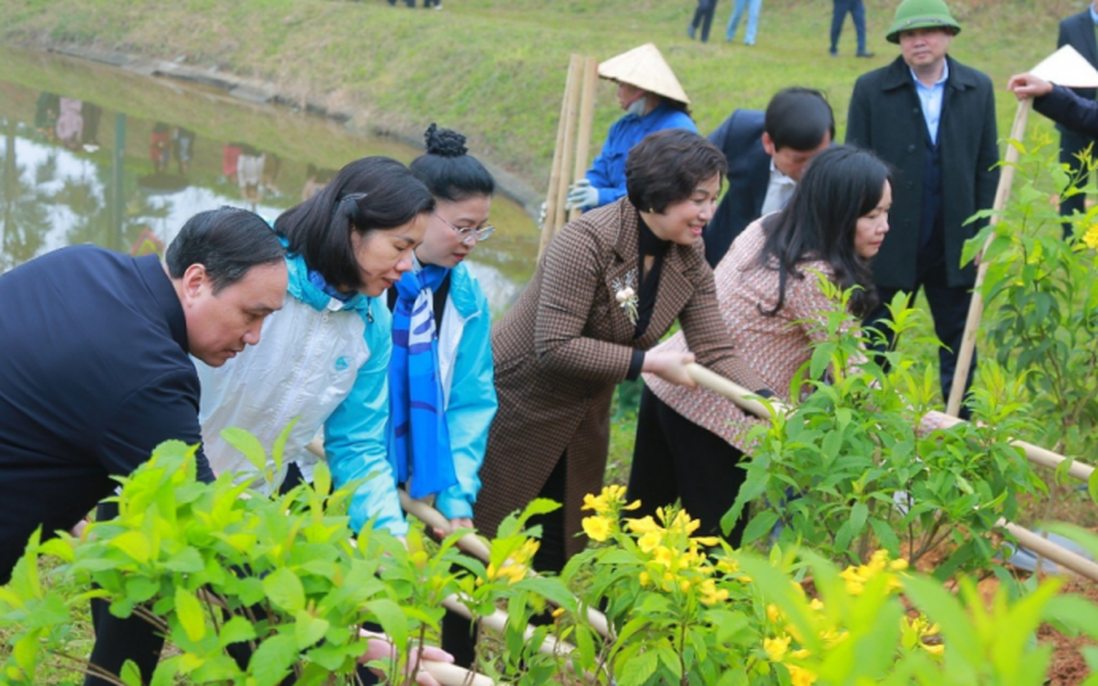 Hội LHPN tỉnh Phú Thọ: Trồng 300 cây hoa trong dịp phát động "Tết trồng cây" năm 2024
