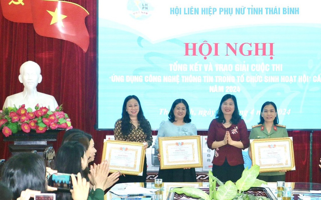 Thái Bình: Trao giải cuộc thi "Ứng dụng công nghệ thông tin trong tổ chức sinh hoạt Hội" 