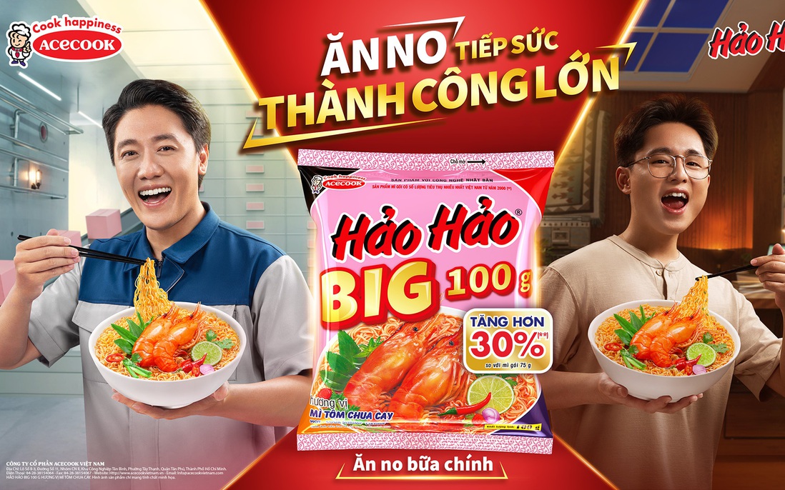 Ra mắt Hảo Hảo BIG 100g với khối lượng tịnh tăng hơn 30%