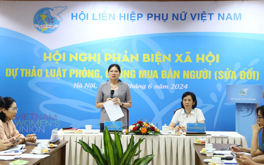 Hội LHPN Việt Nam tổ chức Hội nghị phản biện xã hội Dự thảo Luật phòng, chống mua bán người (sửa đổi)