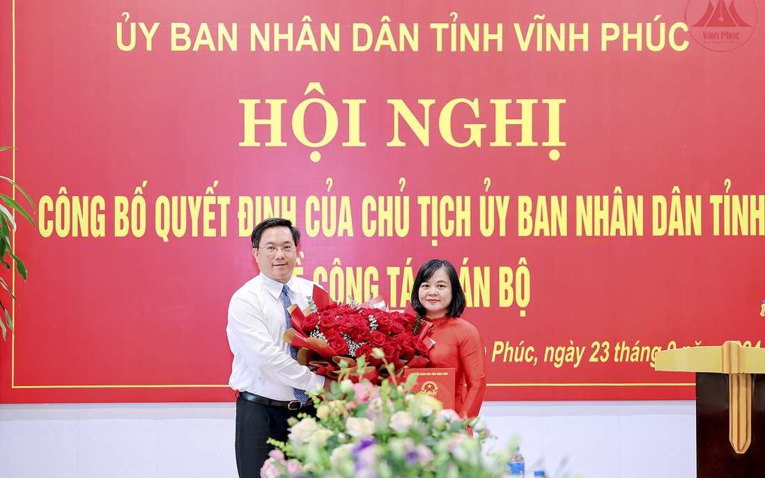 Vĩnh Phúc: Bổ nhiệm nữ Giám đốc Sở Tài chính