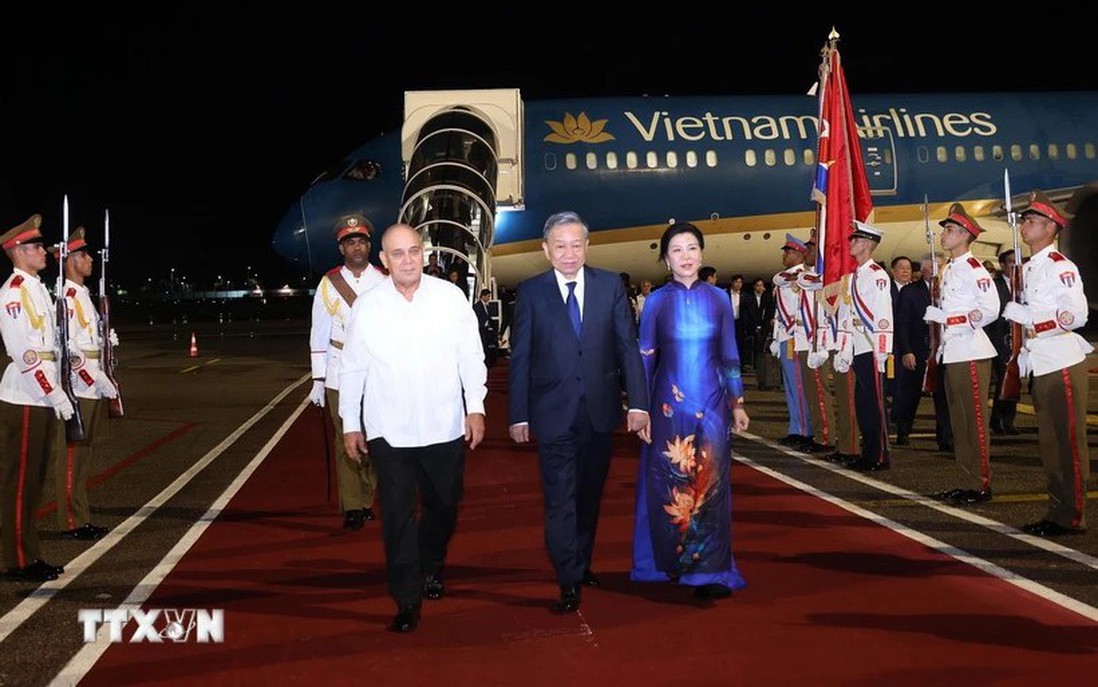 Tổng Bí thư, Chủ tịch nước Tô Lâm đến La Habana, bắt đầu thăm Cộng hòa Cuba