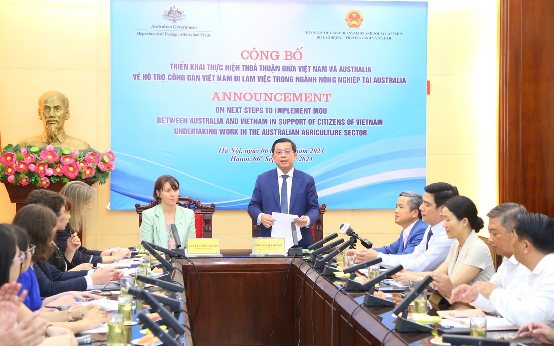 1.000 lao động Việt Nam có thể làm việc trong lĩnh vực nông nghiệp tại Australia vào cùng một thời điểm