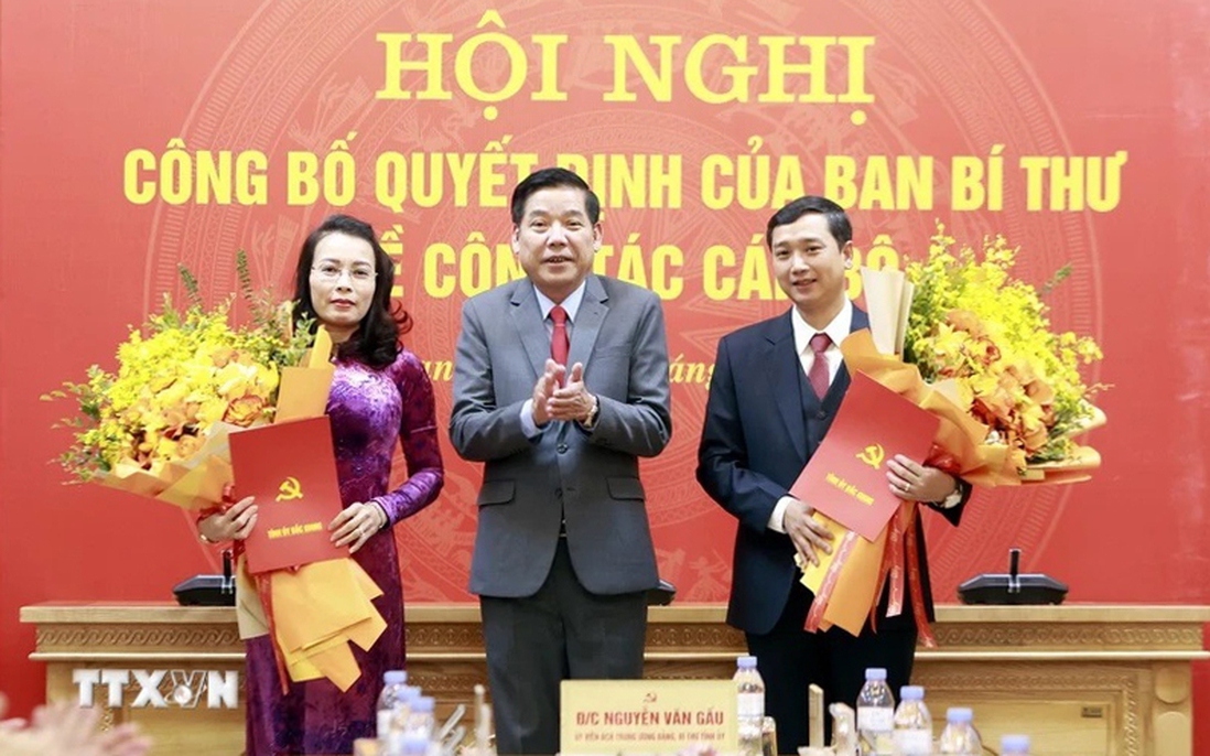 Bắc Giang: Công bố quyết định chuẩn y 2 Phó Bí thư Tỉnh ủy