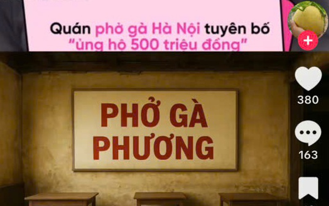 Chủ quán phở tuyên bố ủng hộ vùng lũ 500 triệu đồng, vì sao cộng đồng mạng lại bức xúc?