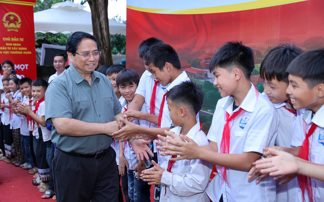 Thủ tướng dự lễ khởi công ngôi trường tại xã vùng núi cao biên giới Thanh Hóa