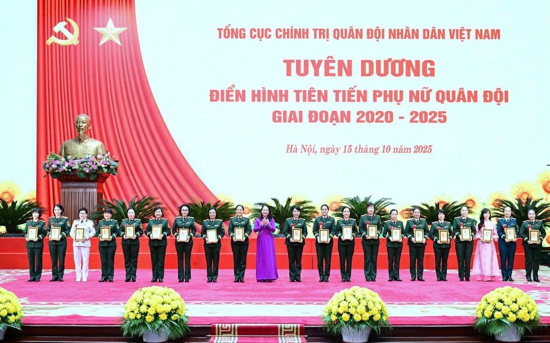 Tuyên dương 63 tập thể và 175 cá nhân điển hình tiên tiến phụ nữ Quân đội