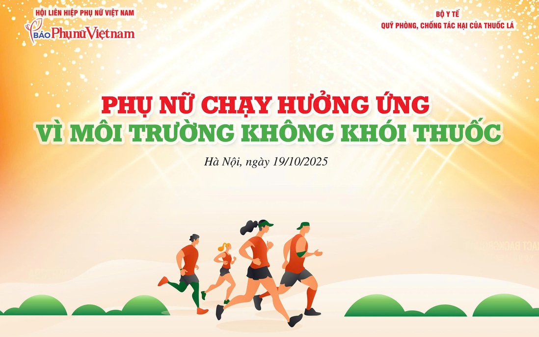 Trực tiếp: Giải chạy "Phụ nữ chạy hưởng ứng Vì môi trường không khói thuốc"