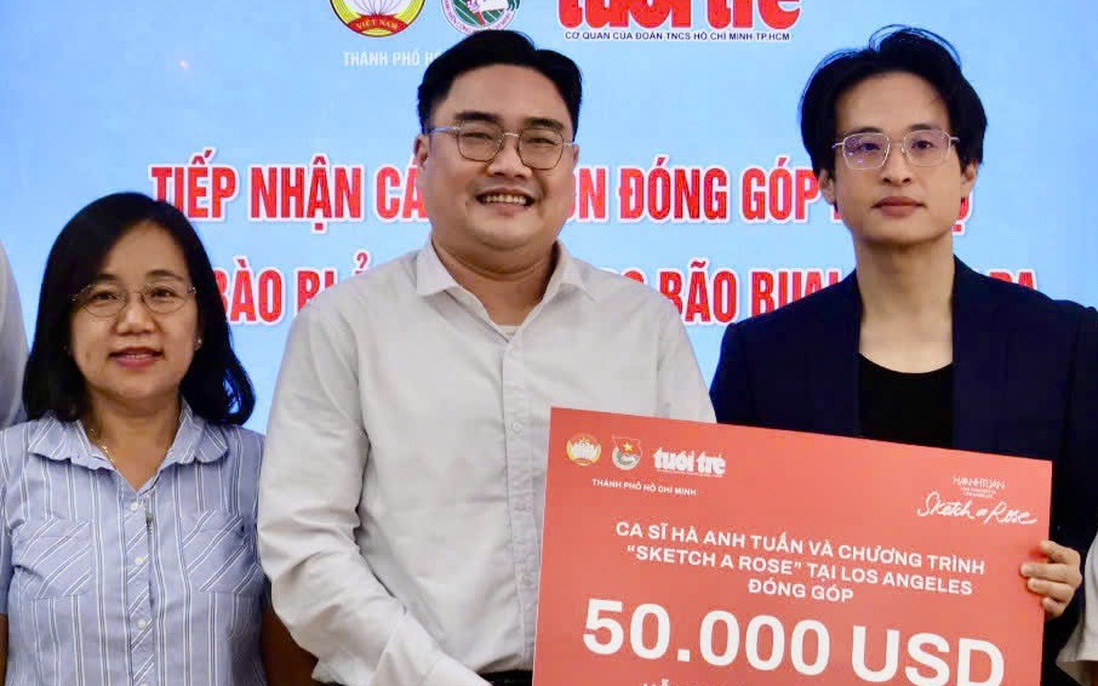 Hà Anh Tuấn dành hơn 1,3 tỉ đồng  ủng hộ đồng bào bị ảnh hưởng bởi bão số 10
