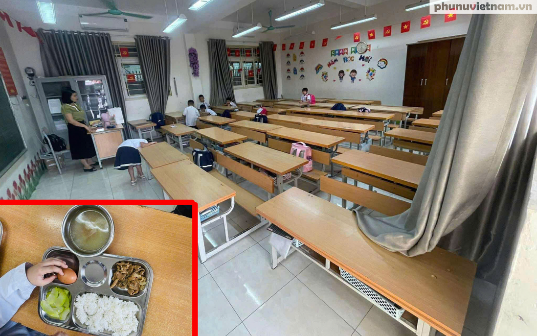 Vụ "thịt ôi, trứng hỏng": Phụ huynh đồng loạt cho con nghỉ học vì trường Tiểu học Cự Khê "thất hứa"