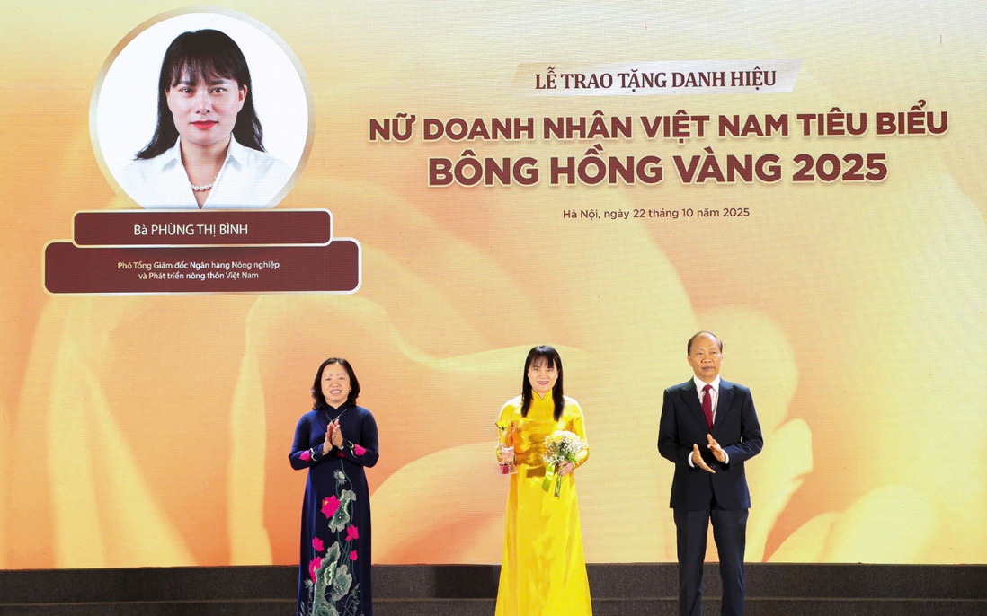 Phó Tổng Giám đốc Agribank được vinh danh "Nữ doanh nhân Việt Nam tiêu biểu - Bông hồng Vàng 2025"