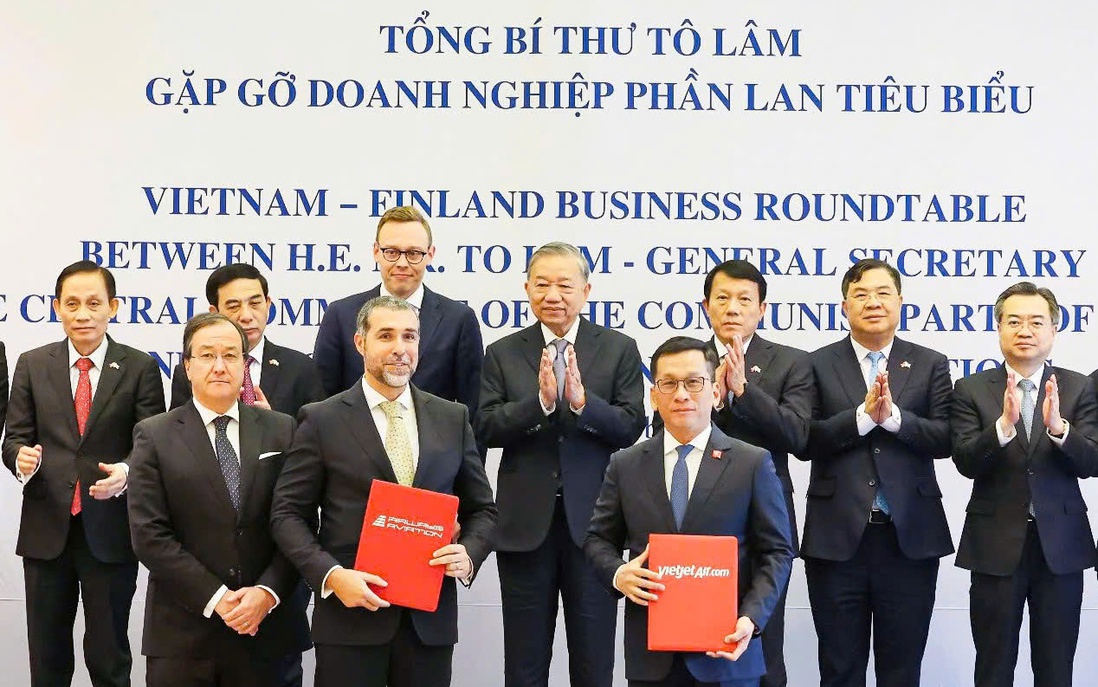 Tổng Bí thư Tô Lâm chứng kiến Vietjet ký thỏa thuận phát triển nguồn lực hàng không quốc tế, thúc đẩy hợp tác mới giữa Việt Nam và Phần Lan