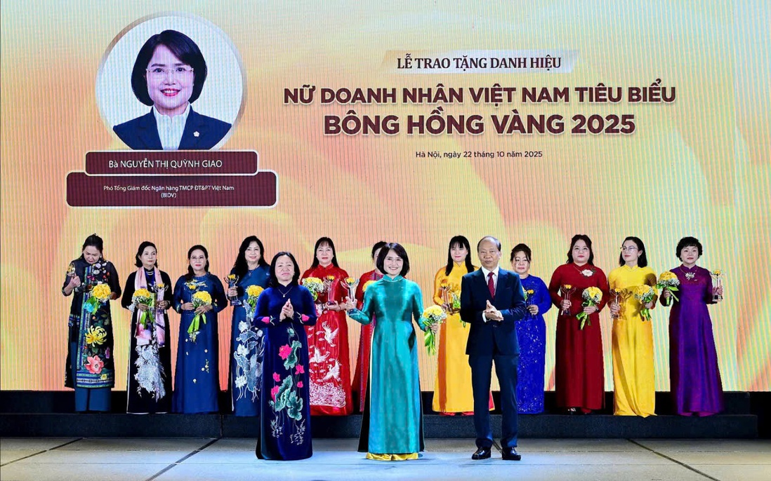 Nữ Phó Tổng Giám đốc BIDV nhận Giải thưởng "Bông hồng vàng 2025"