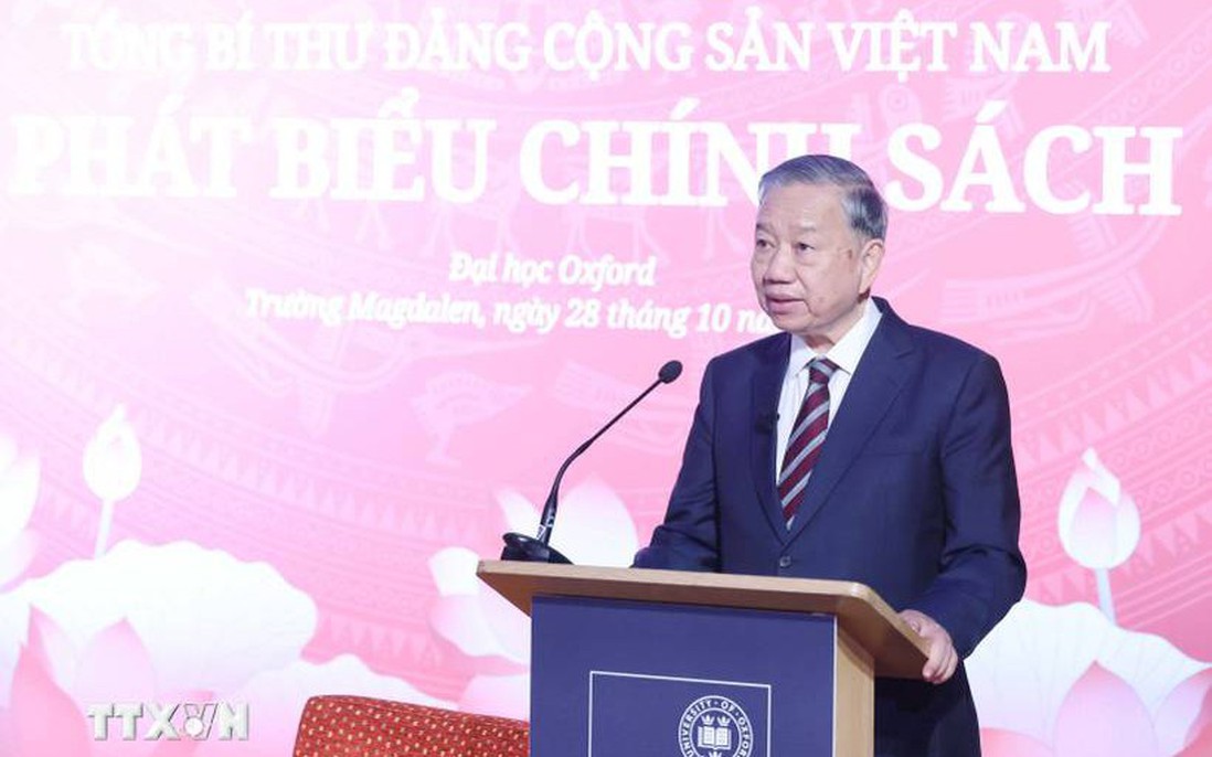 Tổng Bí thư Tô Lâm chia sẻ tầm nhìn của Việt Nam trong kỷ nguyên mới tại Đại học Oxford