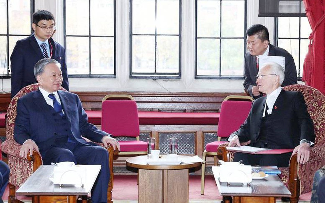 Tổng Bí thư Tô Lâm hội kiến Chủ tịch Thượng viện Anh John McFall