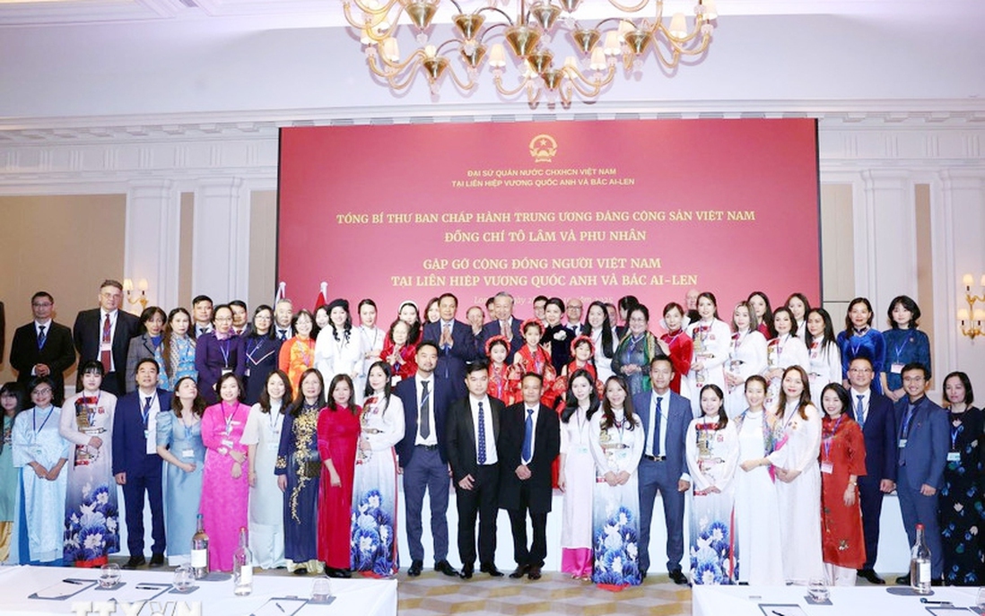 Tổng Bí thư Tô Lâm và Phu nhân với cộng đồng người Việt Nam tại Anh