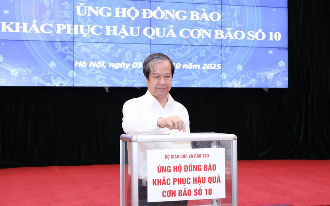 Bộ GD-ĐT phát động ủng hộ đồng bào bị thiệt hại do bão số 10